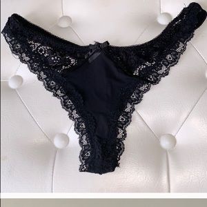 Gently used sexy black lace thong